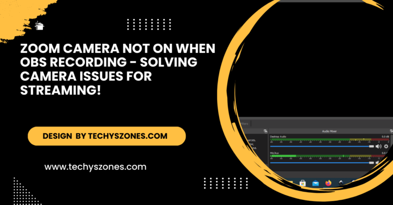 Zoom Camera Not On When Obs Recording